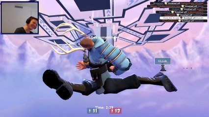 TF2 Smash Bros Mod! Another Hacker! Epic Airshots!