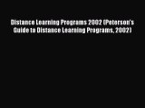 favorite  Distance Learning Programs 2002 (Peterson's Guide to Distance Learning Programs