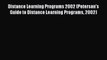 favorite  Distance Learning Programs 2002 (Peterson's Guide to Distance Learning Programs