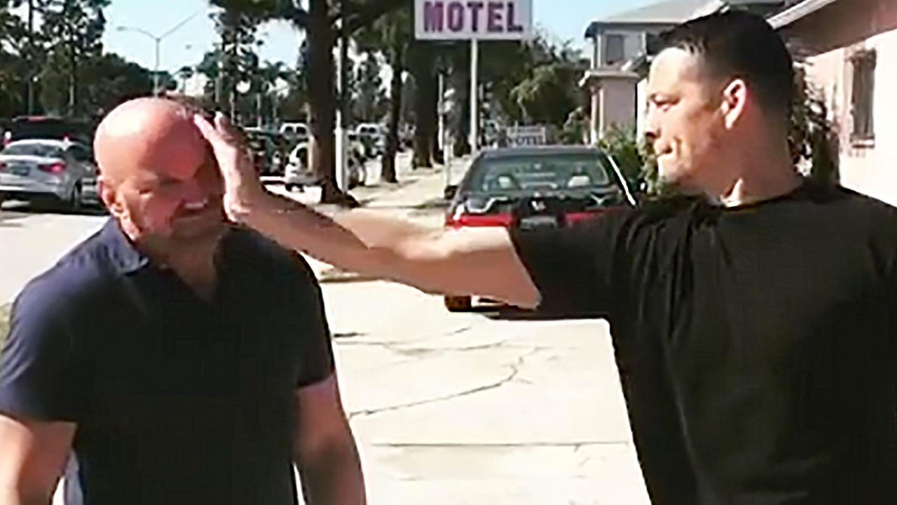 Conor McGregor Vs. Nate Diaz at UFC 202, Diaz Slaps Dana White