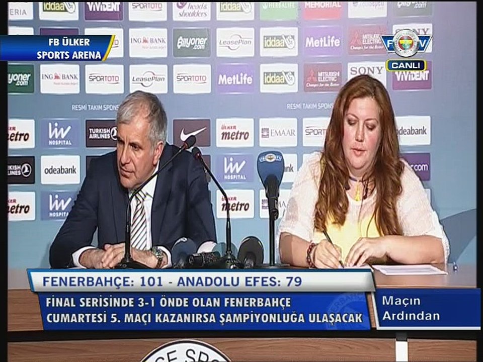 Zeljko Obradovic'in Basın Toplantısı - Fenerbahçe - @AnadoluEfesSK: 101-79