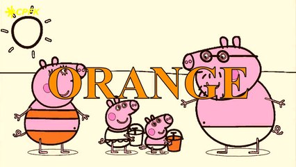 Learning Colors Peppa Pig Family On The Beach - Coloring Pages For Kids