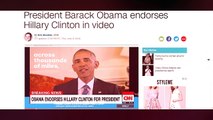 President Barack Obama endorses Hillary Clinton in video