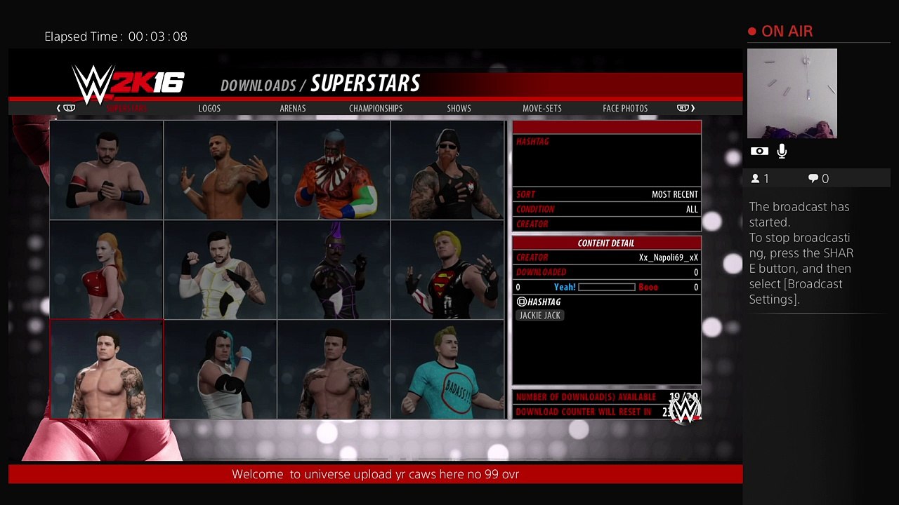 Wwe 2k 16 universe upload yr caws No 99 ovr wats yr hash tag (33)