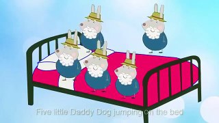 Five Grampy Rabbit Jumping on the bed   Five little monkeys Jumping on The Bed