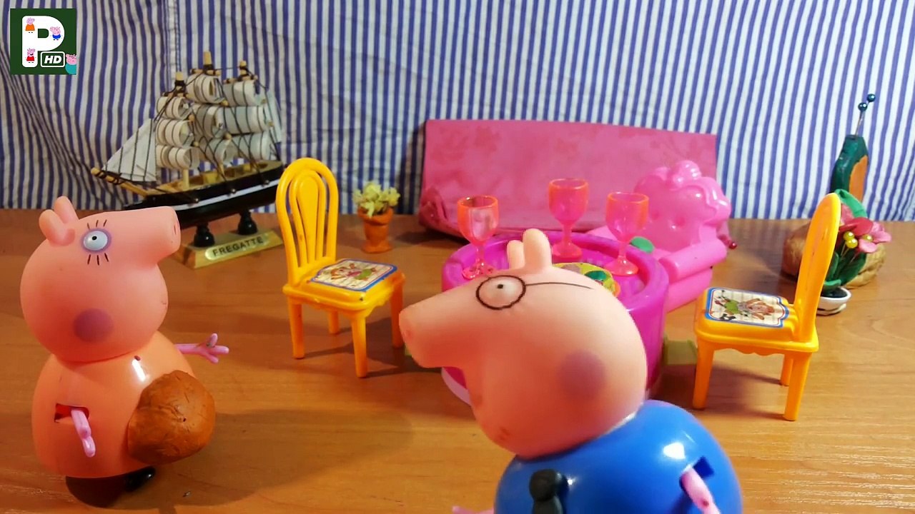 PEPPA PIG pregnant mummy pig and DADDY. Peppa Pig English Full Episodes play doh
