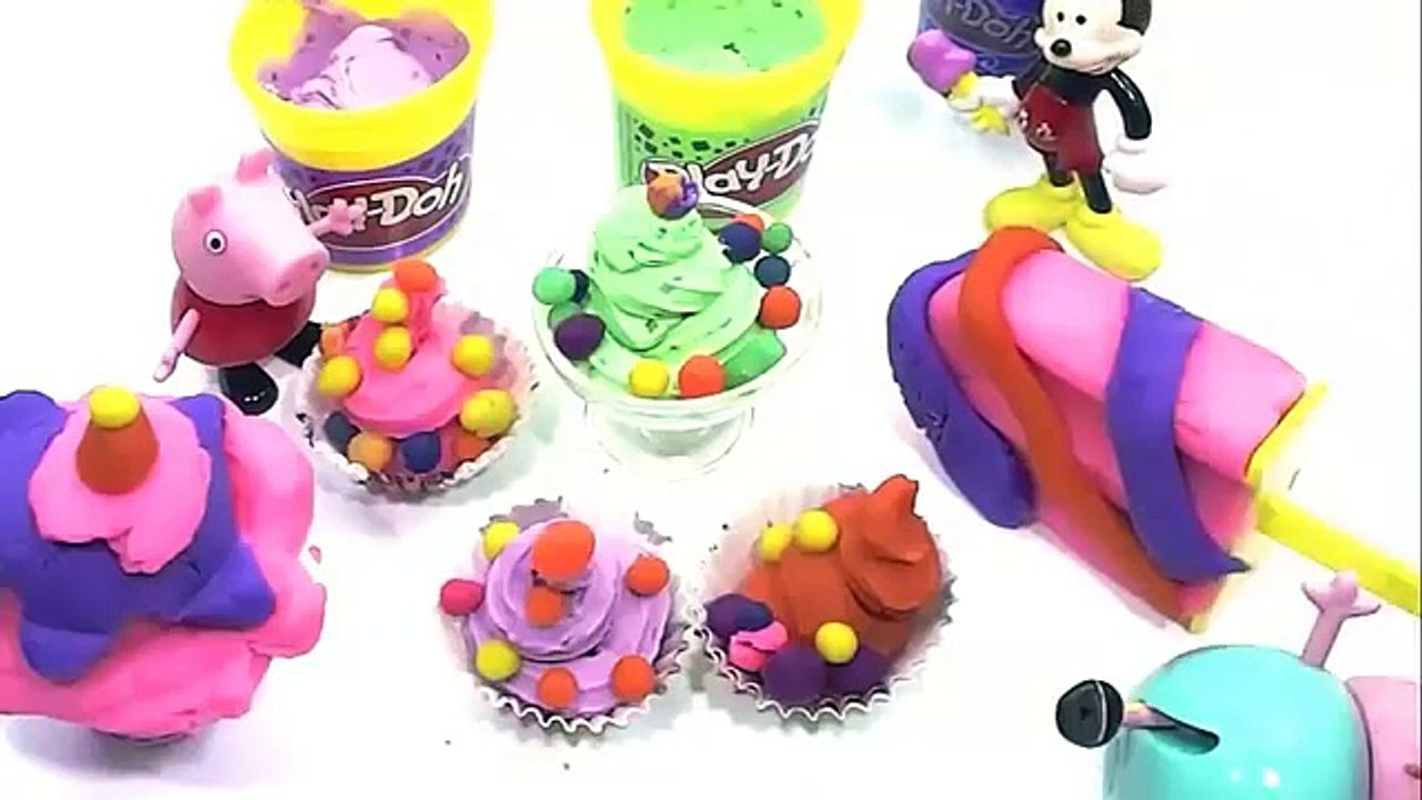 How To Make Ice Cream Wonderful Play Doh With Peppa Pig and MicKey Mouse