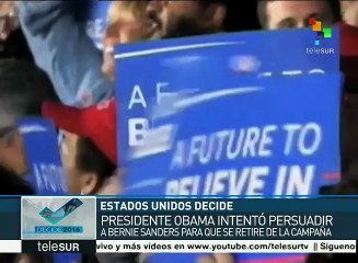 EE.UU.: Obama intenta persuadir a Sanders de abandonar su campaña