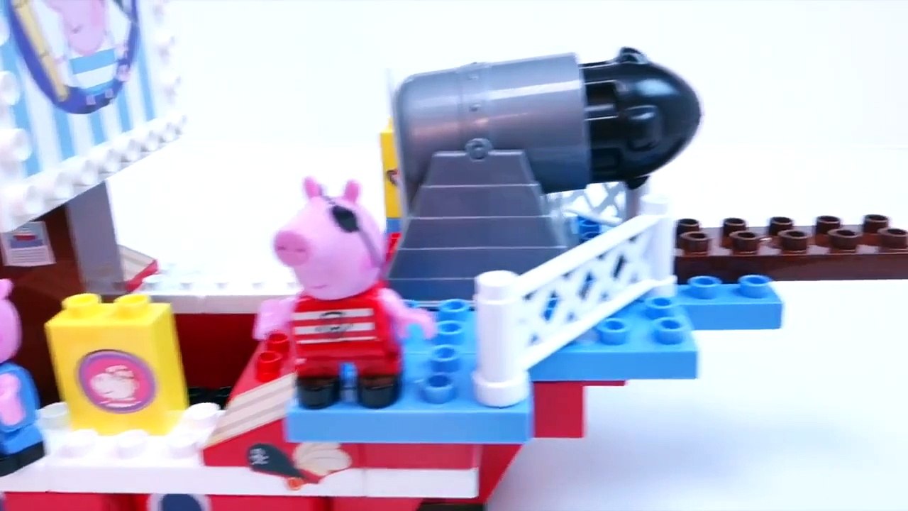 Juguetes de Peppa Pig el Barco Pirata de Bloques de Construcción