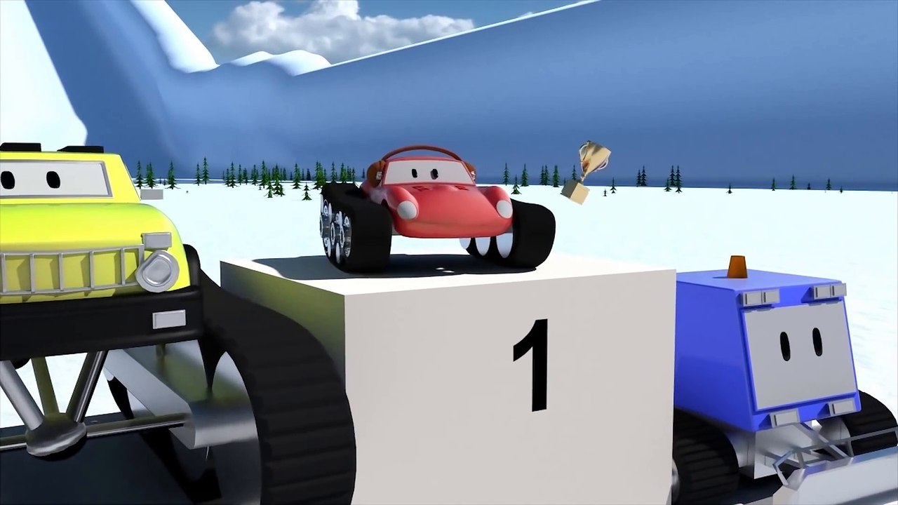Voitures de course Spid, Chasse neige, Monster Truck, vaisseaux   Dessins animés pour enfants 3D