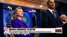 Obama endorses Clinton for president