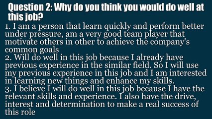 Deputy head interview questions and answers