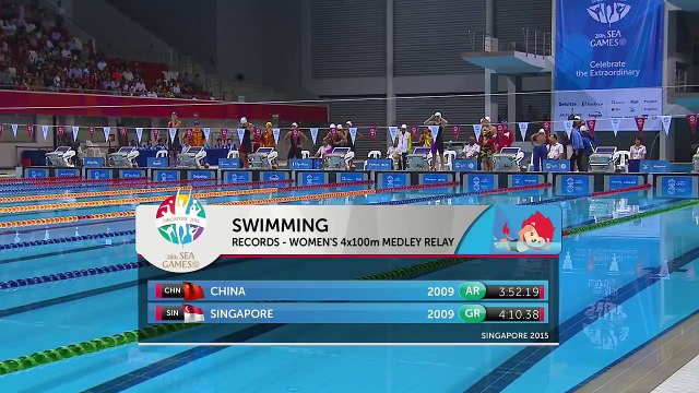 Swimming Women's 4x100m Medley Finals (Day 5) 28th SEA Games Singapore 2015