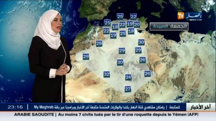 النشرة الجوية   أحوال الطقس ليوم 19 أوت 2016