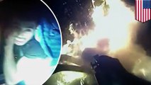 Police officer saves man from burning car about to explode in Athens, Georgia - TomoNews