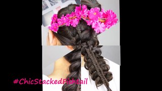 Stacked Fishtail Braid  Hairstyles for school Easy Hairstyles Cute Girly Hairstyles