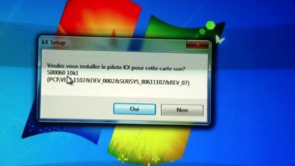 Installation impossible driver Kx Project avec Sound Blaster Live 5.1 sous win7 64 bits