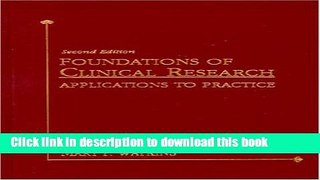 New Book Foundations of Clinical Research: Applications to Practice (2nd Edition)