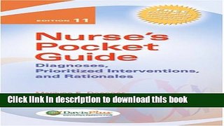 Collection Book Nurse s Pocket Guide: Diagnoses, Prioritized Interventions, and Rationales