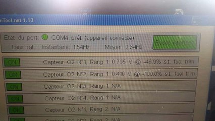 valeur lambda et fuel trim