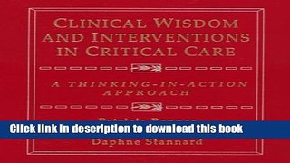 New Book Clinical Wisdom and Interventions in Critical Care: A Thinking-in-Action Approach