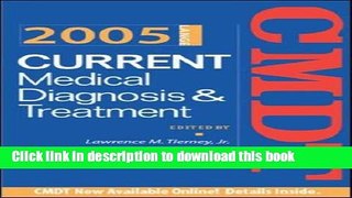 Collection Book Current Medical Diagnosis   Treatment, 2005