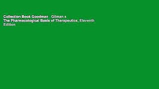 Collection Book Goodman   Gilman s The Pharmacological Basis of Therapeutics, Eleventh Edition