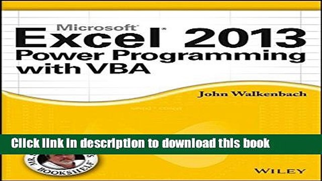 [PDF] Excel 2013 Power Programming with VBA Popular Colection