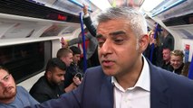 Mayor of London Sadiq Khan rides the first Night Tube