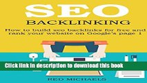 [New] EBook SEO BACKLINKING FOR 2016: How to build seo backlinks for free and rank your website on