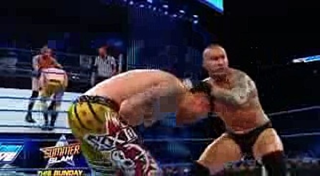 Wwe Smackdown 16 august 2016 Randy Orton vs Heath Slater,Randy Orton MIMICS Brock Lesnar Full HD