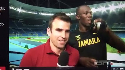 Bolt no espera ate nas entrevistas ele mostra ser único