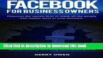 [New] PDF Facebook For Business Owners: Awesome Facebook Advertising Tips and Marketing Tricks