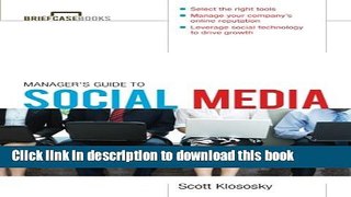 [New] EBook Manager s Guide to Social Media (Briefcase Books Series) Free Books
