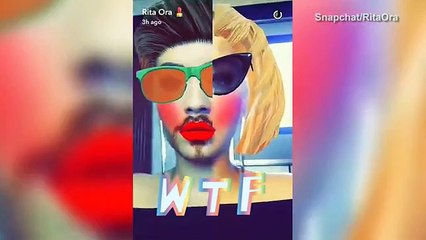 Rita Ora sports silver dangling earrings as she gets makeup done