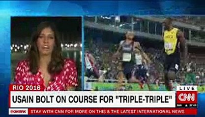 Usain Bolt cracks joke crossing finish line_(320x240)