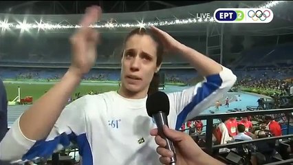 Τρισευτυχισμένη η Χρυσή Ολυμπιονίκης Κατερίνα Στεφανίδη δεν πιστεύει το τι έχει κατορθώσει 20.8.2016