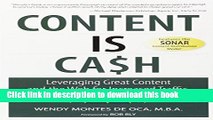 [New] PDF Content is Cash: Leveraging Great Content and the Web for Increased Traffic, Sales,