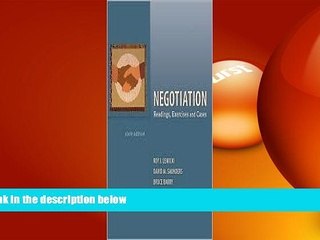 Free [PDF] Downlaod  Negotiation: Readings, Exercises, and Cases 6th (sixth) edition Text Only