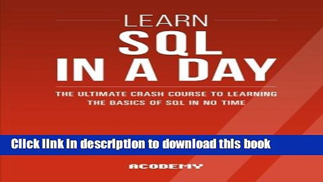 [PDF] Sql: Learn SQL In A DAY! - The Ultimate C...