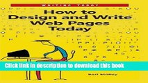 [New] EBook How to Design and Write Web Pages Today (Writing Today) Free Books