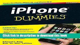 [New] EBook iPhone For Dummies: Includes iPhone 3GS Free Books