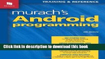 [New] EBook Murach s Android Programming Free Books
