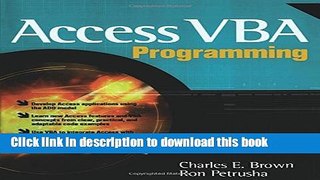 [New] PDF Access VBA Programming Free Books
