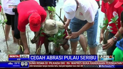Ratusan Pelajar dan Mahasiswa Tanam Mangrove di Pulau Bidadari