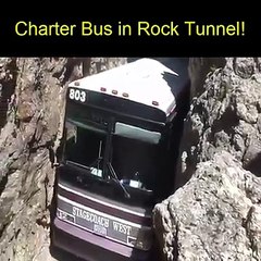 charter bus in Rock Tunnel!