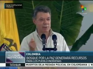 Santos: "Bosque por la paz" generará recursos para pueblos indígenas