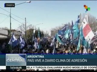 Argentina vive a diario un clima de agresión a sectores opositores