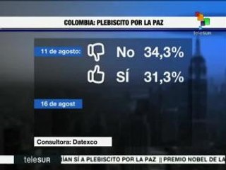 Colombia: 67.5% a favor del "Sí" en el Plebiscito por la Paz