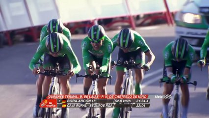 02 KM a meta / to go - Etapa 1 (Ourense termal. B. de Laias / P. N. Castrelo de Miño) - La Vuelta a España 2016